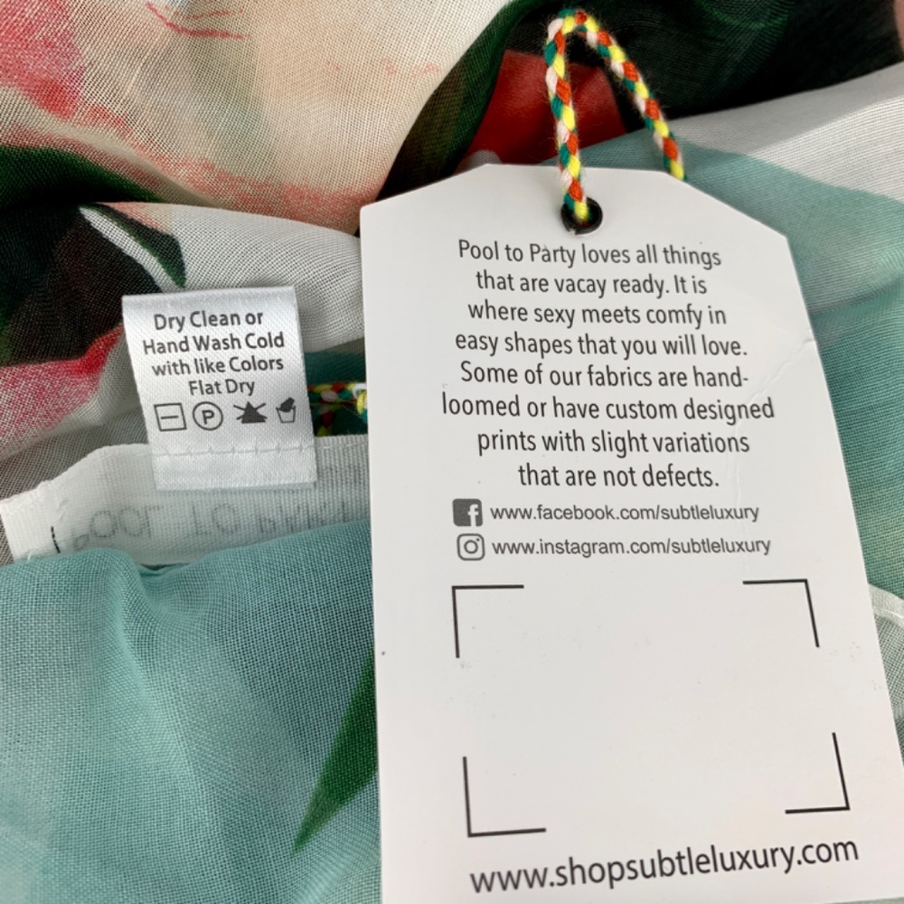 Subtle Luxury Birds of Paradise Pareo Sarong Scarf - Picture 4 of 6